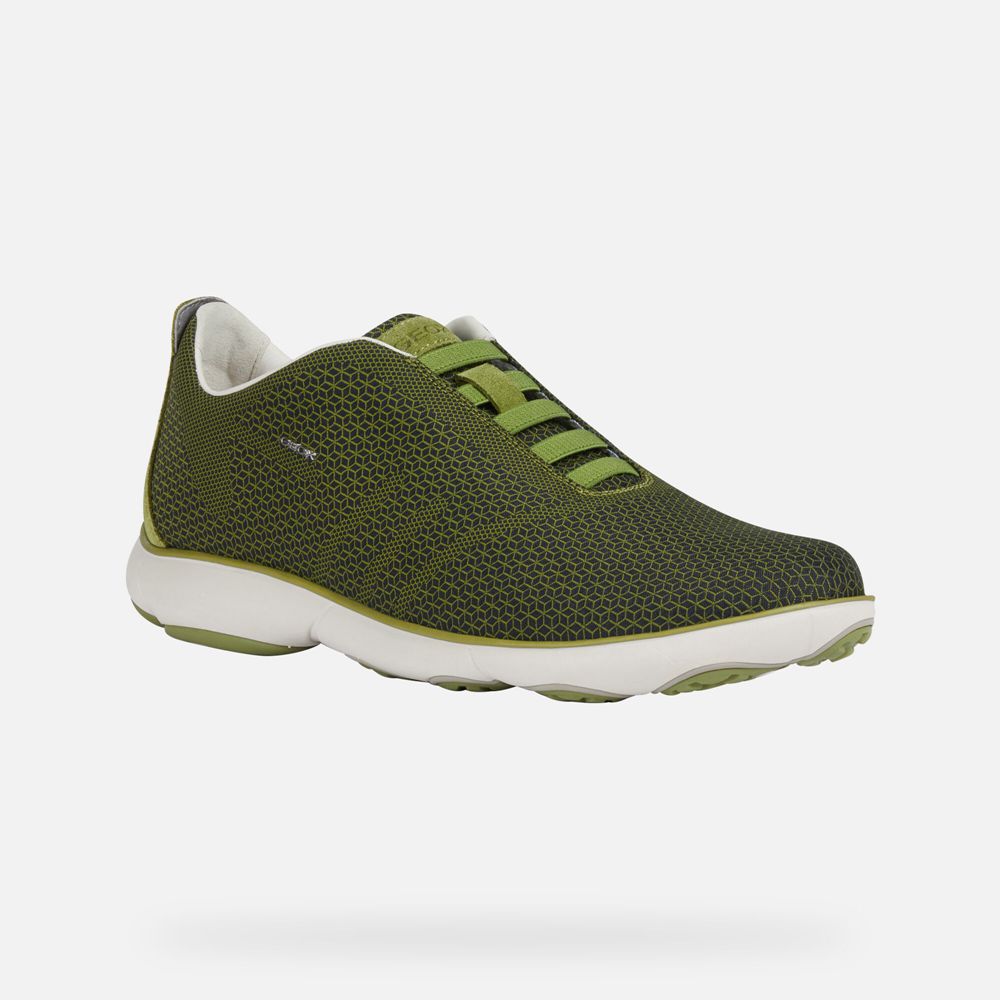 Tenis Geox Homem Verde Oliva - Nebula - ZQCHF2359